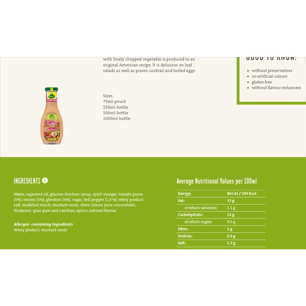 Kuhne Salad Dressing French Thousand Island Yoghurt American Caesar