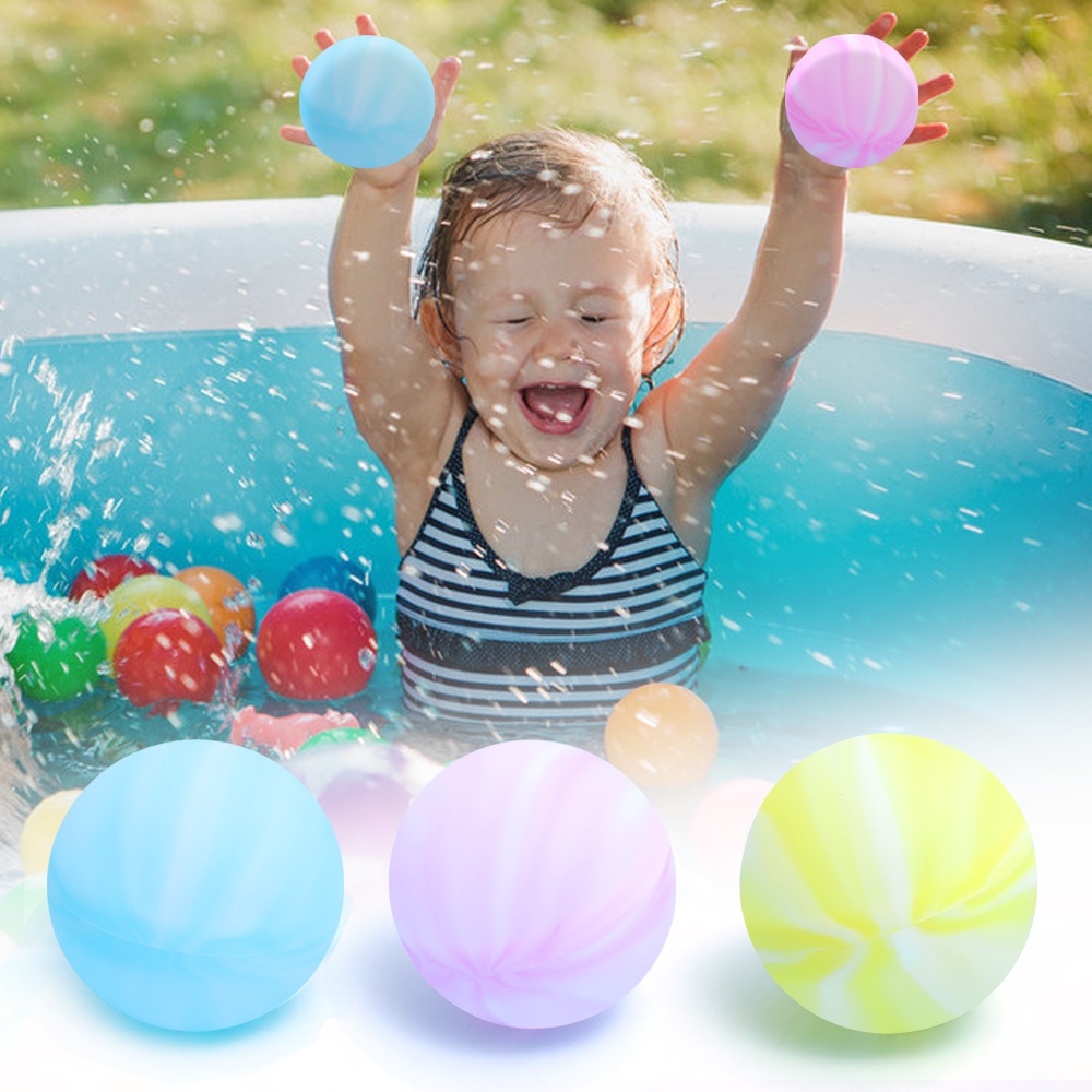 Balon air bermain silikon warna / balon air isi otomatis / mainan Water Fight kartun kepiting dapat digunakan kembali / Summer Water Festival Play Water Polo Toys