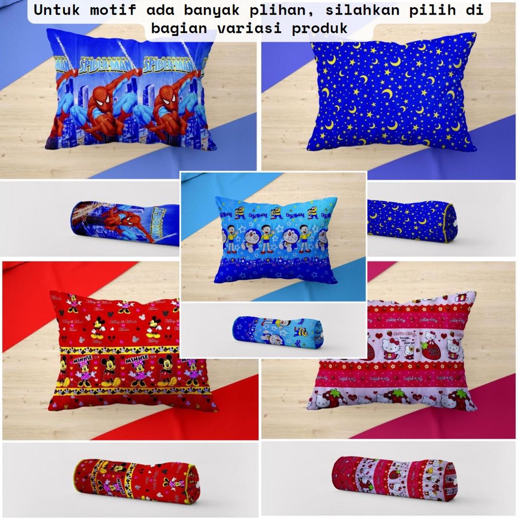 Sarung Bantal Dan Sarung Guling Motif anak karakter Katun Disperse