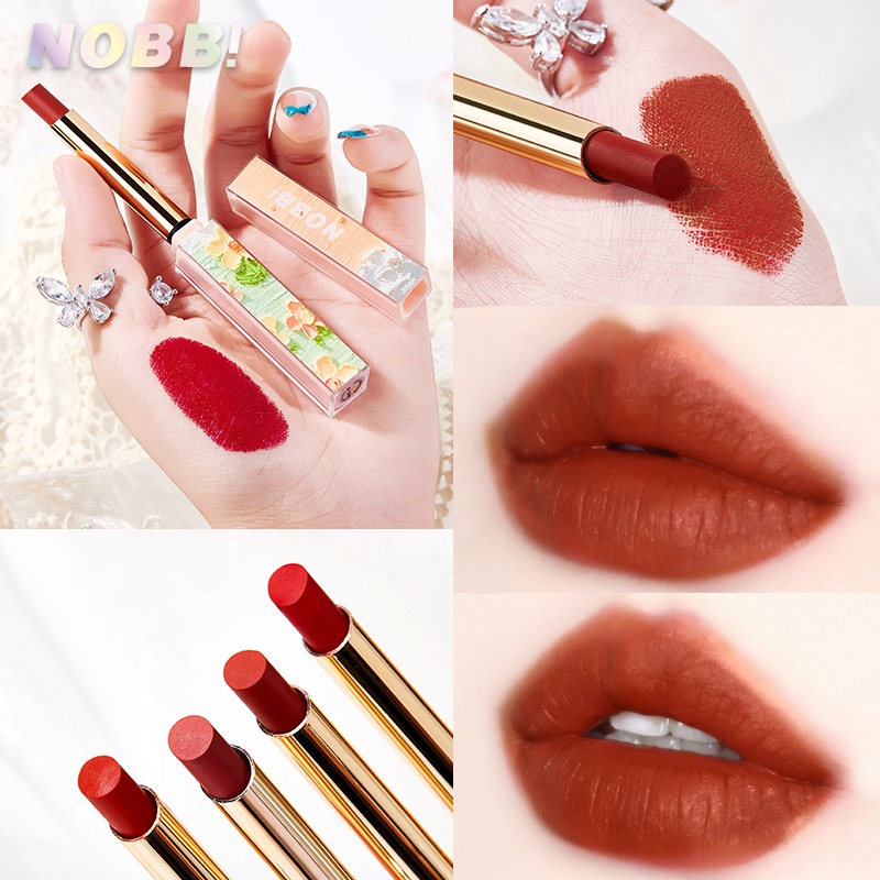 ★ BB ★  NOBB！Oil Painting Velvet Air Lipstick Matte Lasting Moisturizing Small Square Tube Lip Cream N23503