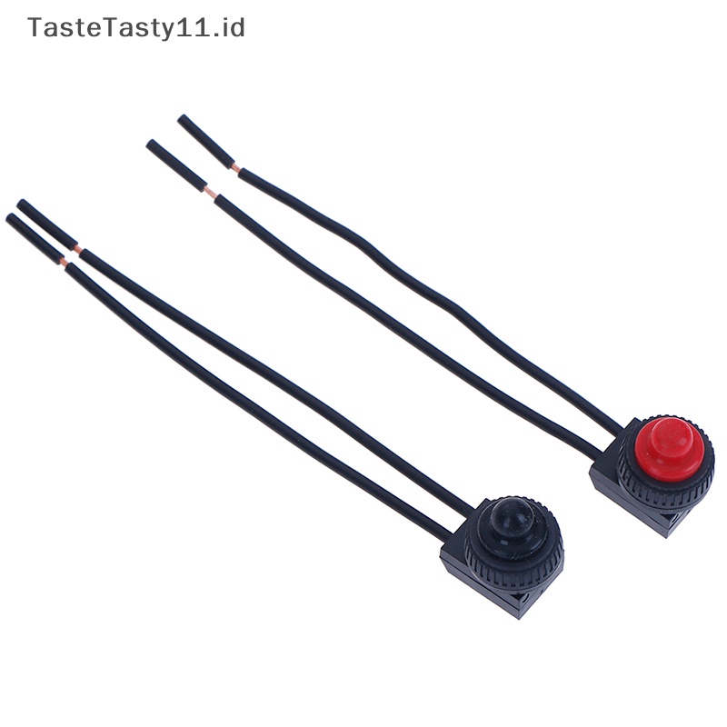 Saklar on-off tombol tekan anti air 4&quot;aste yongmasty 220v dengan kabel 4&quot; hitam .