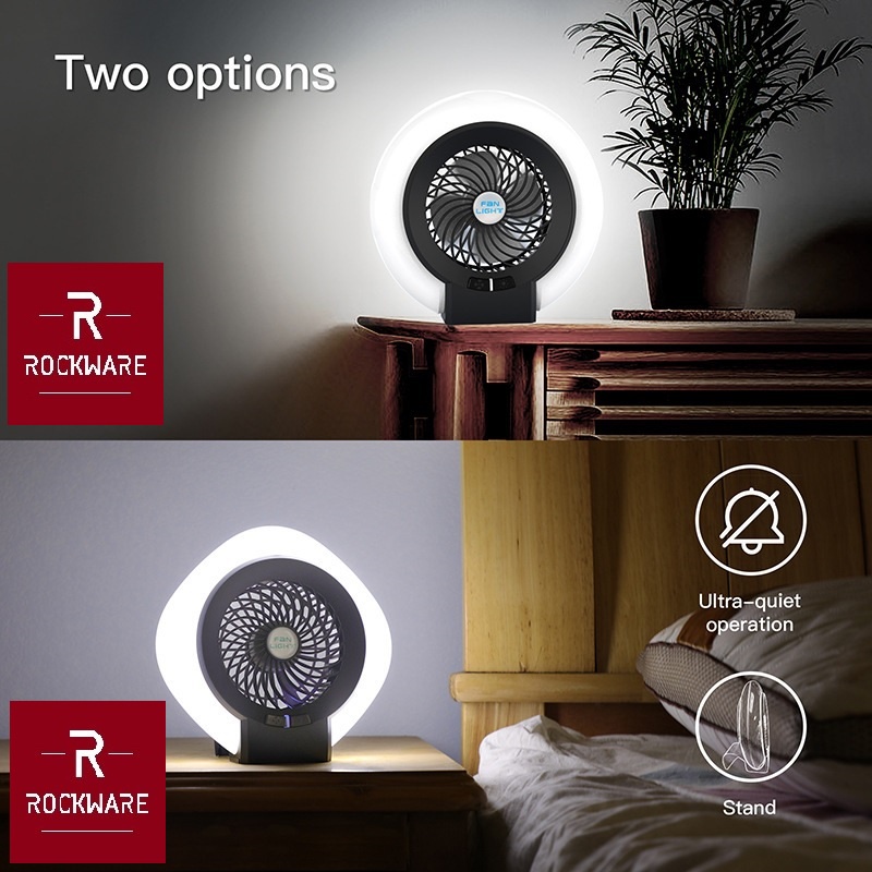 ROCKWARE RW-8003 - 2 in 1 LED Light Camping Fan - Kipas dan Lampu LED