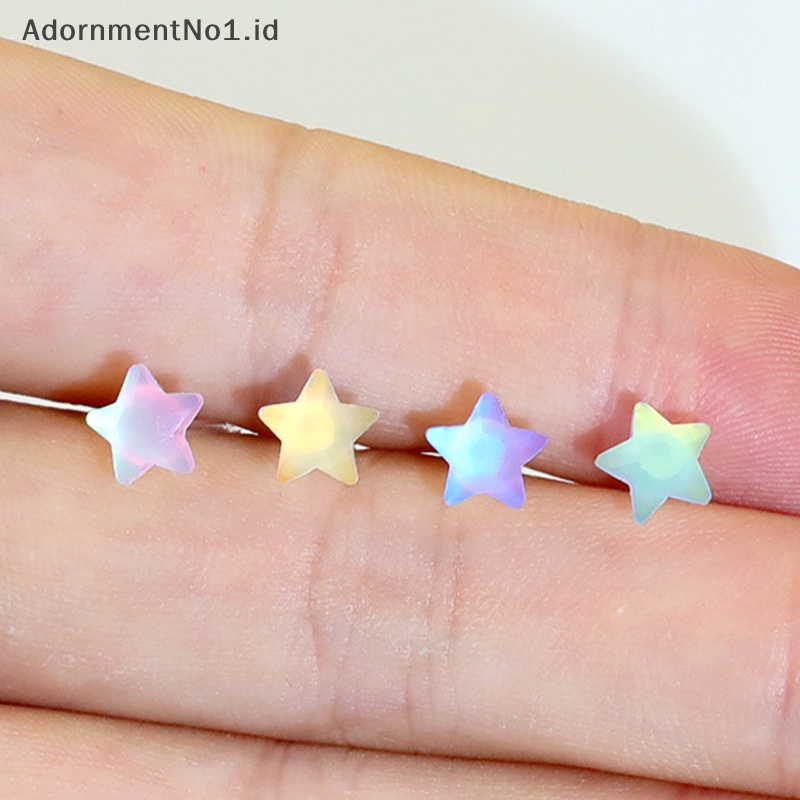 [AdornmentNo1] Anting bintang warna warni gadis lucu anting bintang anting Resin bintang berujung lima