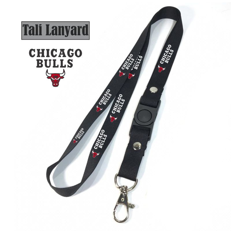 

lanyard CHICAGO BULLS tali lanyard NBA BASKETBALL gantungan kunci name tag id card kartu nama / tali lanyard gantungan leher fullprint