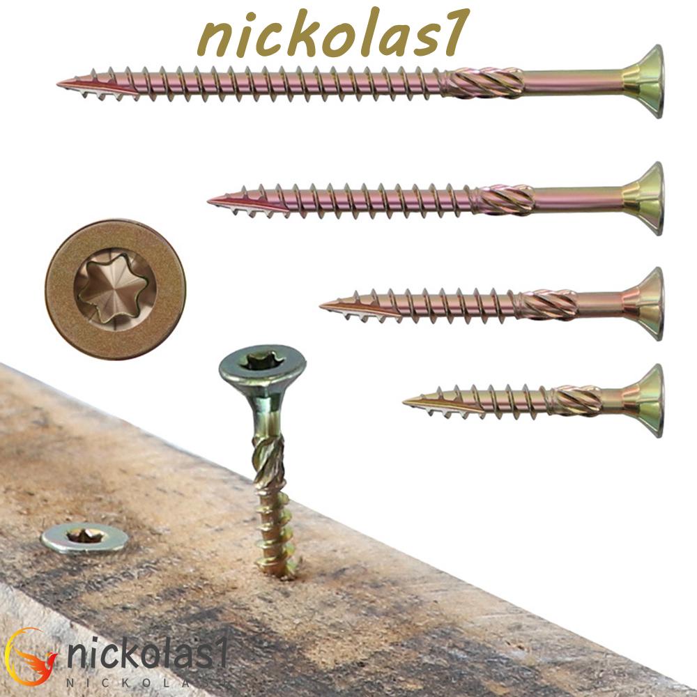 NICKOLAS1 Sekrup Torx 100pcs Binding Deck Hardware Metal Perlengkapan Pertukangan