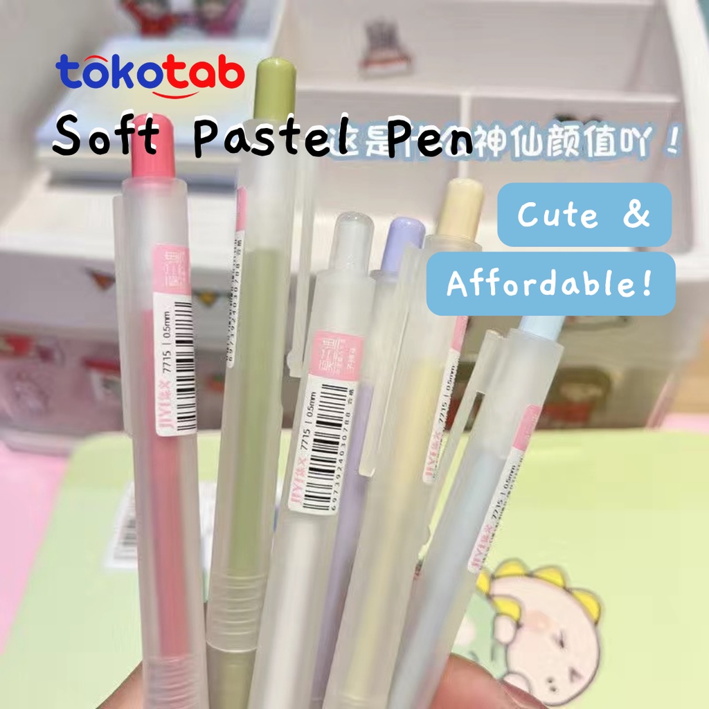 

Tokotab - Pulpen Pena Warna Soft Mist Transparent Body Pen Simple Matte Carbon Pen Student Pen