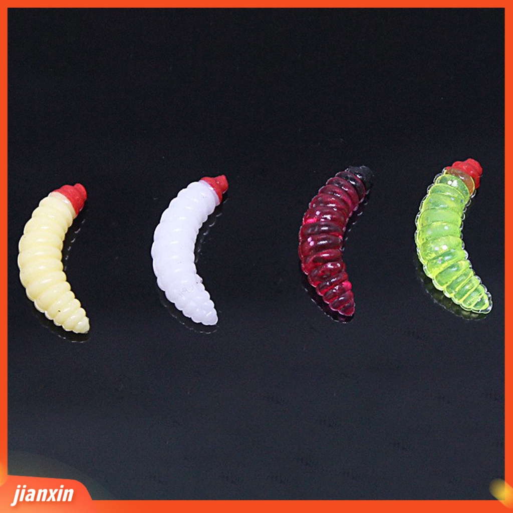 (In Stock) 125Pcs 2.4cm /0.4g Umpan Pancing 5warna Kotak Simulasi Warna Terang Ketangguhan Yang Baik Ikan Menarik Universal Bercahaya Cacing Lembut Buatan Umpan Perlengkapan Memancing