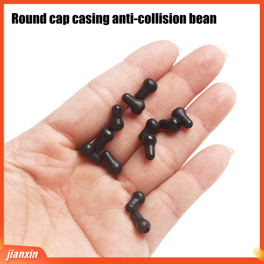 (In Stock) 100Pcs Manik-Manik Memancing Anti-Tabrakan Compact Ringan Manik-Manik Pancing Feeder Komponen Pengait Pancing Untuk Air Tawar