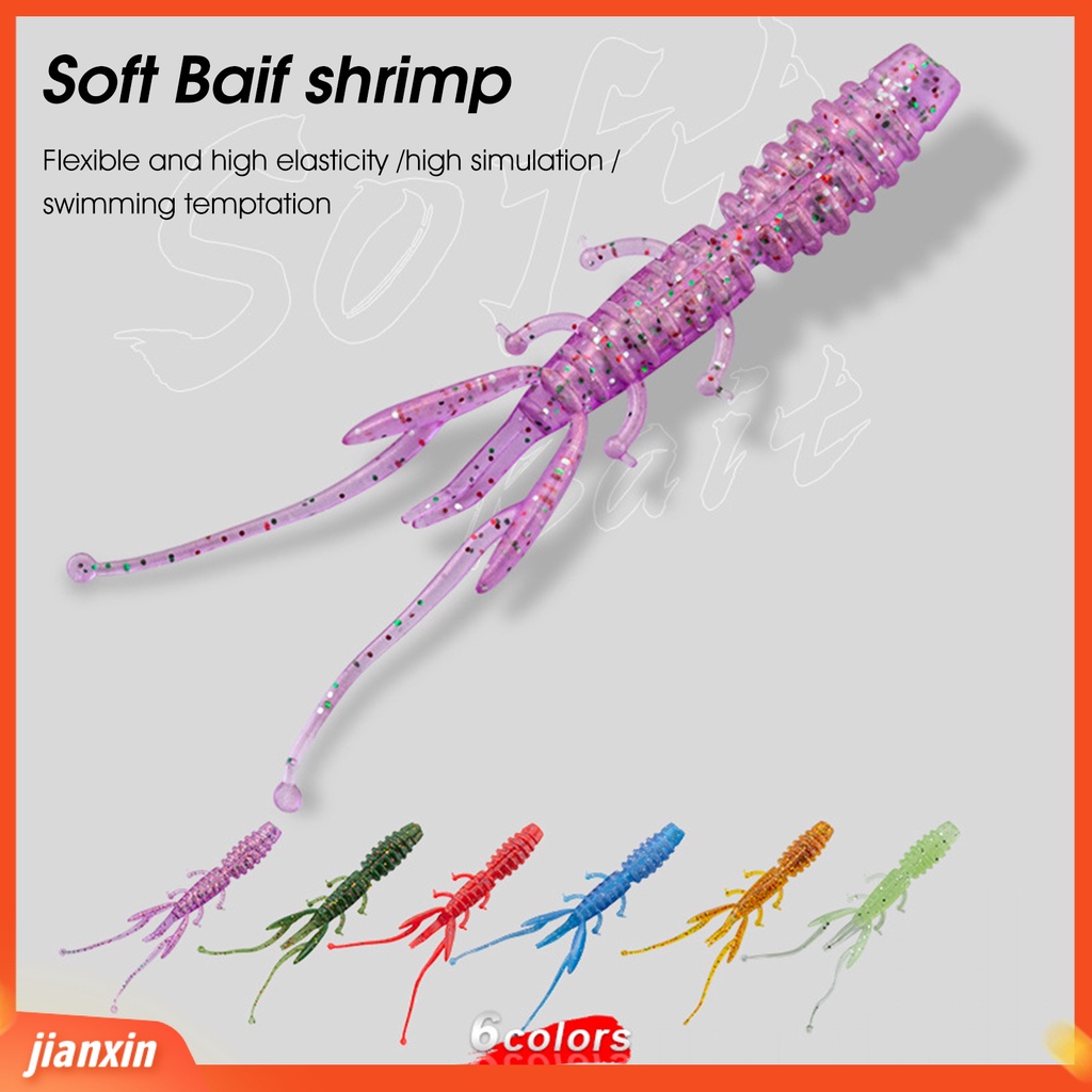 (In Stock) 20 Pcs Umpan Udang Lembut Simulasi Menarik Lure 8cm /1.8g Memancing Umpan Mengapung Jig Wobbler Alat Pancing