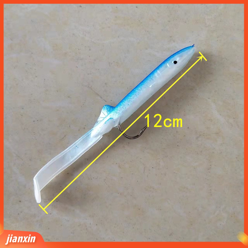 (In Stock) 5Pcs /Pack 12cm /4.2g PVC Fishing Lure Umpan Belut Buatan Tahan Benturan Ringan Untuk Memancing Di Laut