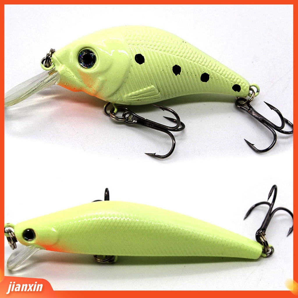 (In Stock) Night Glow Fishing Lure Luminous Alat Tackle Umpan Keras Palsu Dengan Kait Treble
