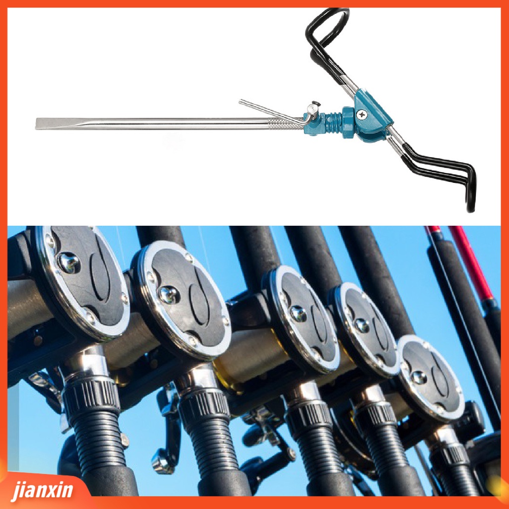 (In Stock) Bracket Joran Pancing Non-slip Tajam Stainless Steel Adjustable Penopang Menara Pancing Untuk Camping