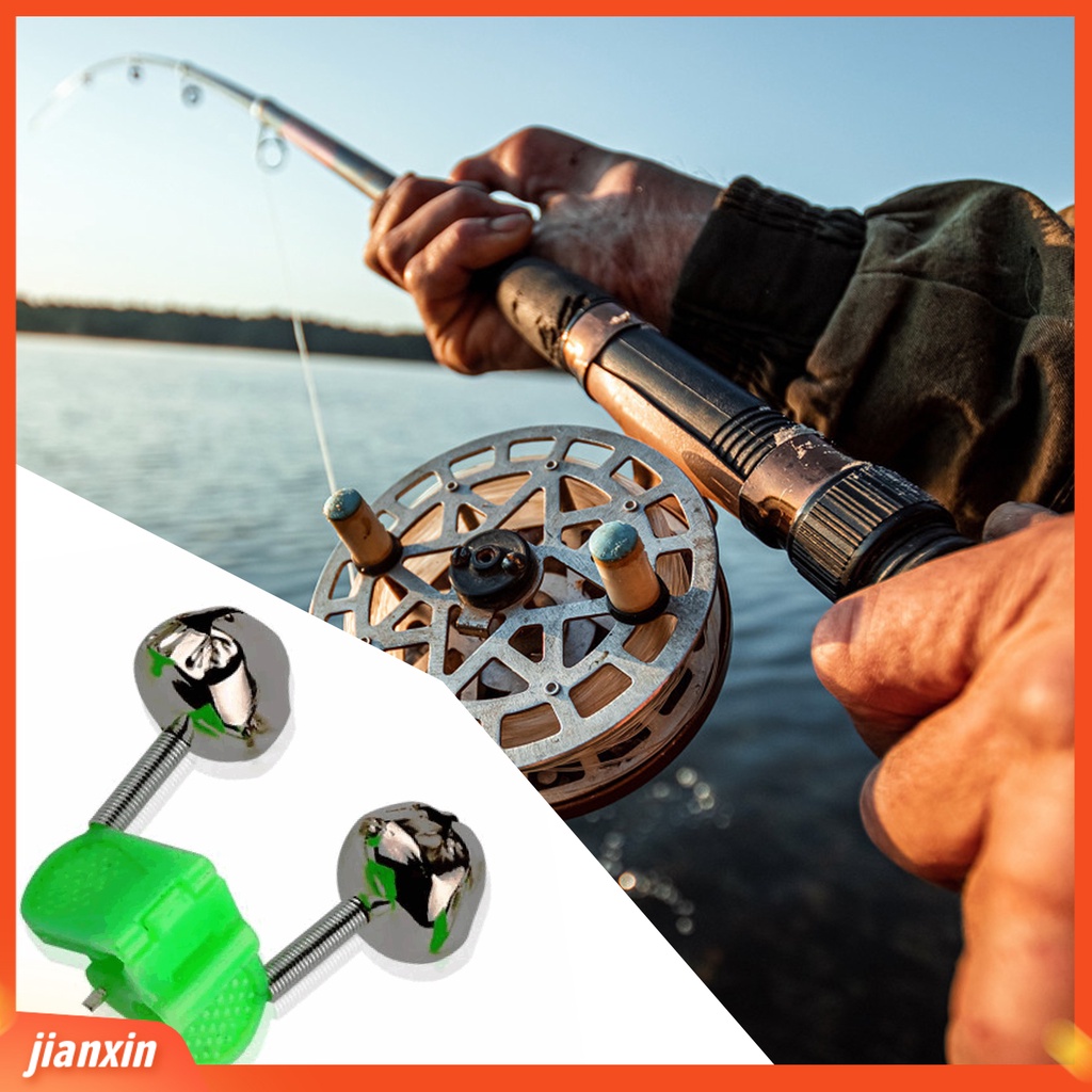 (In Stock) 50Pcs Lonceng Pancing Lonceng Ganda Siaga Stainless Steel Klip Plastik Portable Bell Untuk Angling