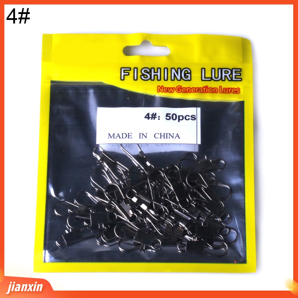 (In Stock) 50pcs Fast-Lock Rolling Swivel Snap Bearing Konektor Pancing Clasp Tackles