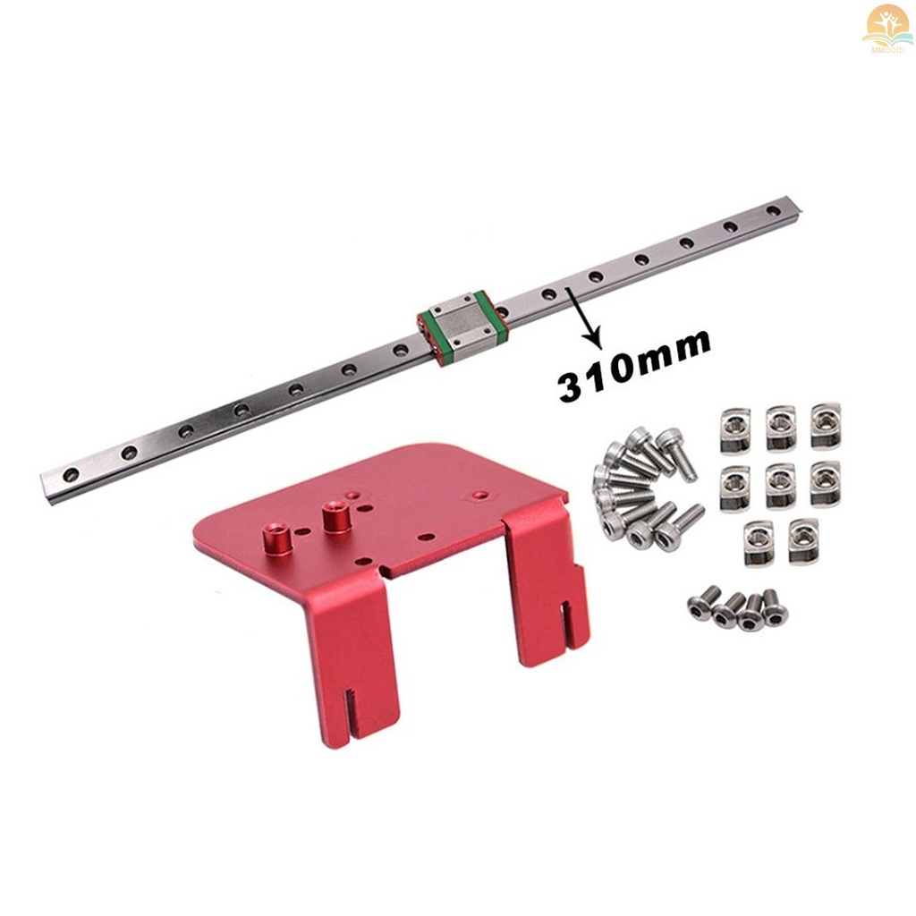 In Stock Ender 3x-axis MGN12C Linear Rail Guide Kit Dengan Fix Plate Mount Bracket Untuk Ender3 Pro /Ender3 Upgrade Printer 3D Accessary