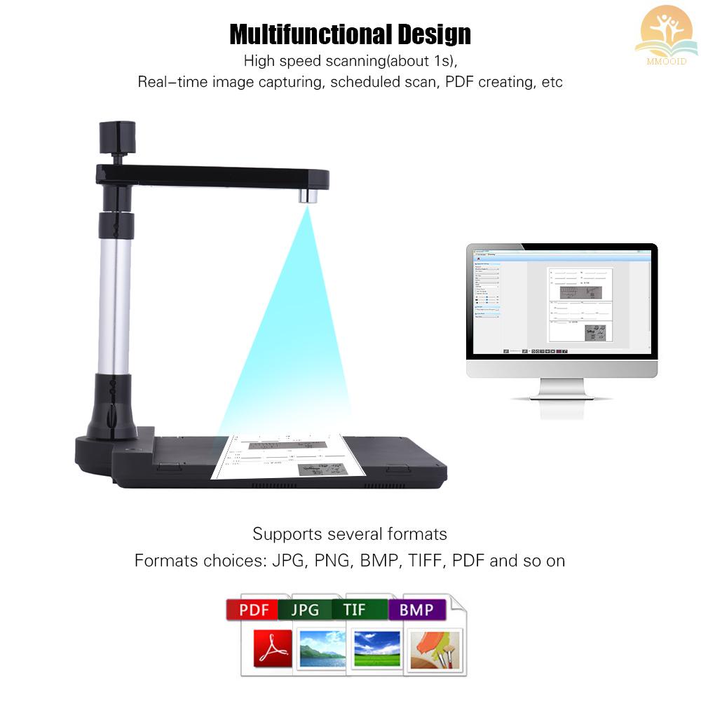 In Stock Adjustable HD High Speed USB Gambar Buku Dokumen Kamera Scanner Lensa Ganda (10Mega-pixel &amp; 2mega-pixel) Maks. A3 Scanning Size Dengan Fungsi OCR Lampu LED Untuk Ruang Kelas Of