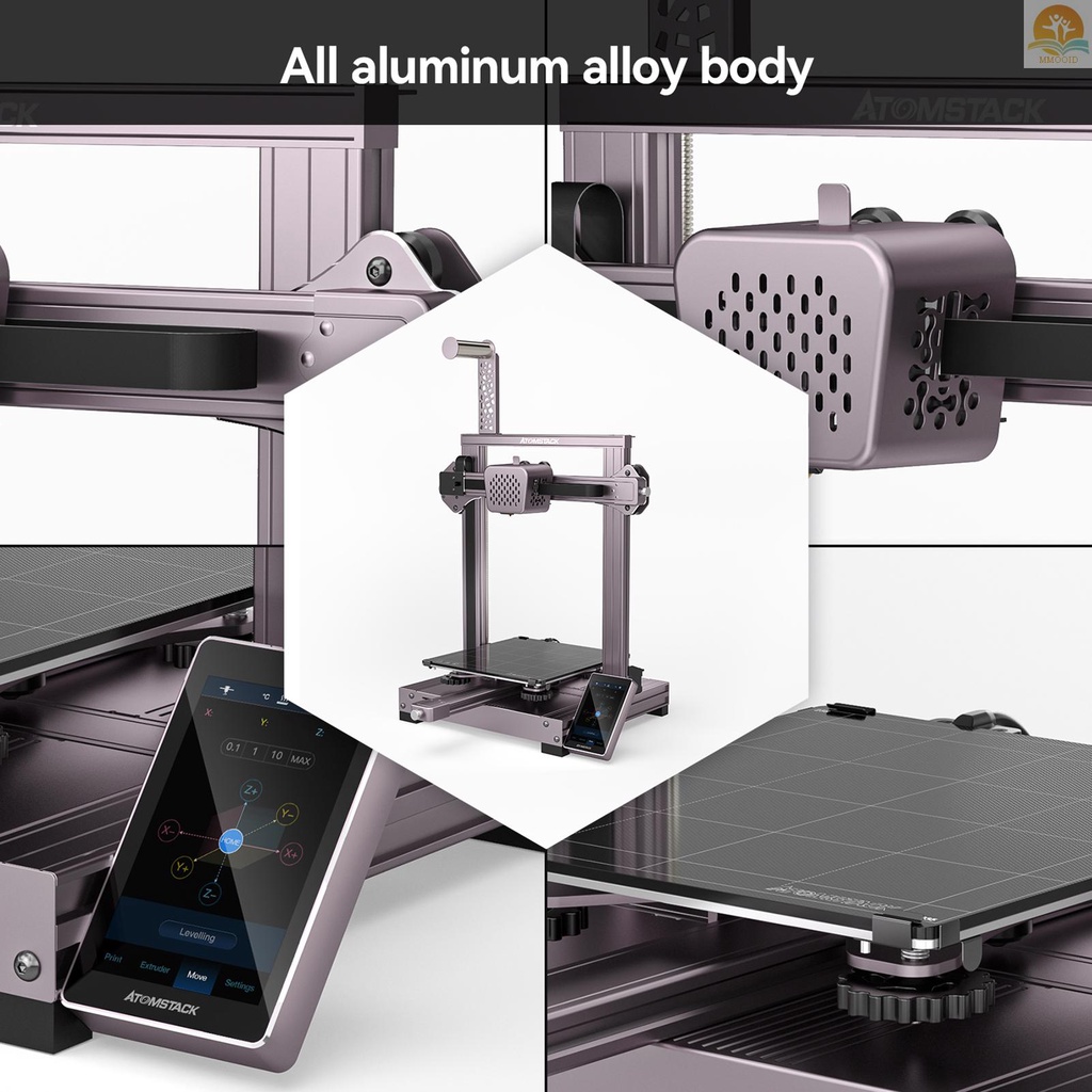 In Stock ATOMSTACK Cambrian Pro Desktop Rubber 3D Printer Support Printing Elastis TPR/PLA//Karet Dengan Area Cetak 235mm Kepala Pencetakan Ganda Untuk Digunakan Di Rumah Sekolah