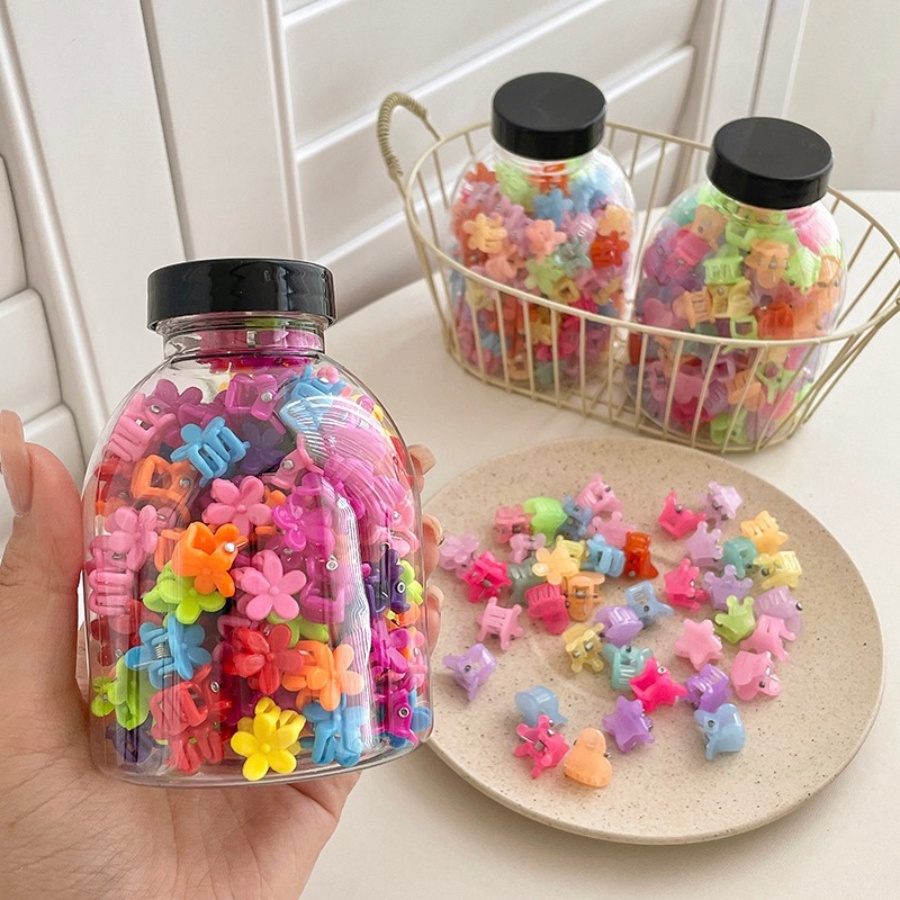 50pcs/set Korea Candy Color Hair Clip Gadis Anak Lucu Jepit Rambut Klip Samping Aksesoris Rambut