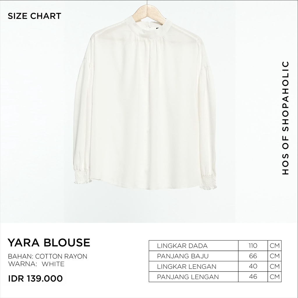 YARA BLOUSE - Atasan - Blouse Wanita - Katun Rayon - All Size