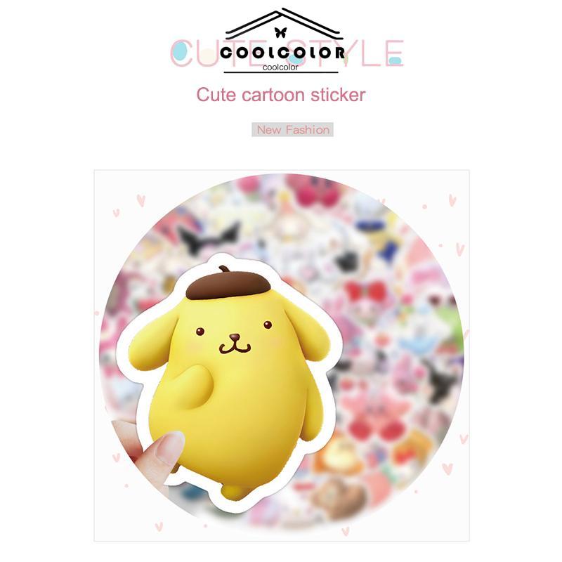 

COD❤️Stiker Sanrio Lucu Stiker Kartun 3D Kartun Cangkir Air Stiker Tahan Air- cl