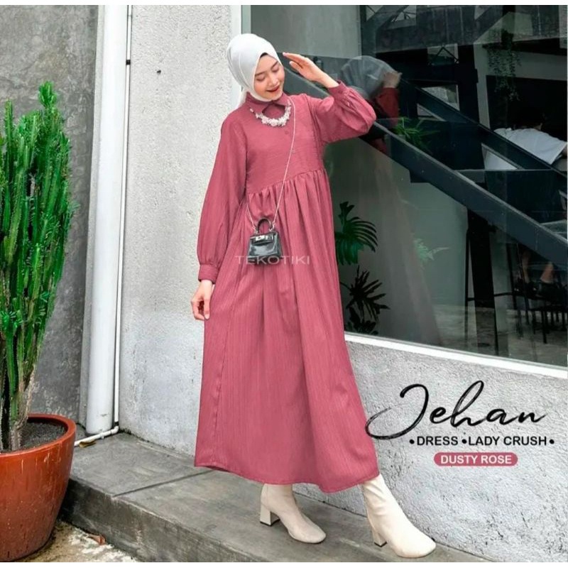Gamis Dress Jehan Lady Crush Premium Wanita Muslimah