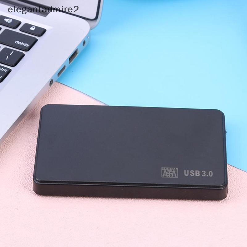 [Gele] 2.5&quot; SATA Ke USB3.0 HDD Enclosure Mobile Hard Drive Cases Untuk SSD Kotak HDD Penyimpanan Eksternal Dengan Kabel USB3.0 [ele]