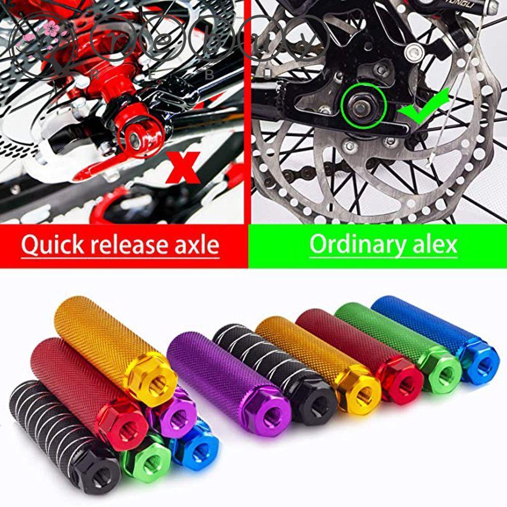 Rebuy Bike Pegs Aksesoris Sepeda Aluminium Alloy Bersepeda BMX Pasak Stunt Pegs Anti-Selip Pedal As Sepeda