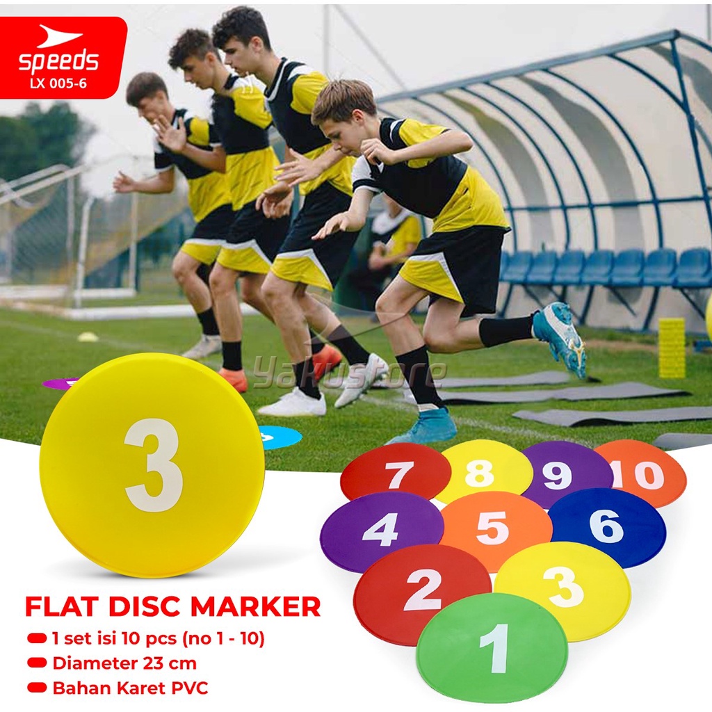 SPEEDS Marker 1 set Flat Disc Penanda Olahraga Futsal  Agility Training Marker 005-6