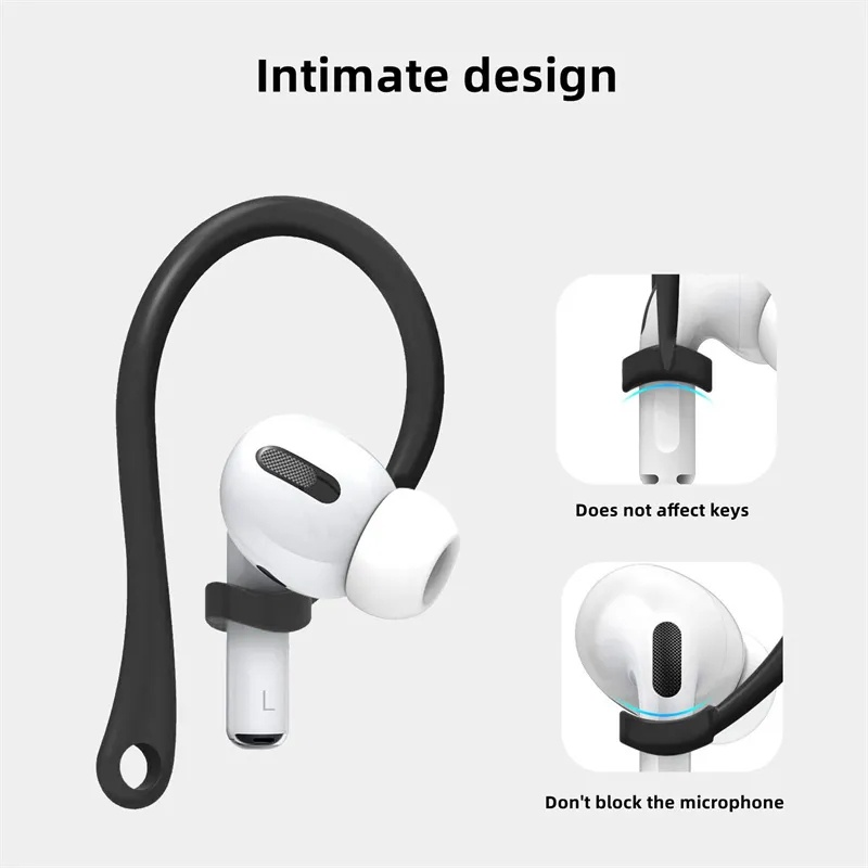 1pasang Earphone Bluetooth Portabel Anti-drop Silikon Earhook/ Headphone Dapat Digunakan Kembali Memakai Tambahan Berdiri/Menjalankan Olahraga Headset Anti-Hilang Fixer