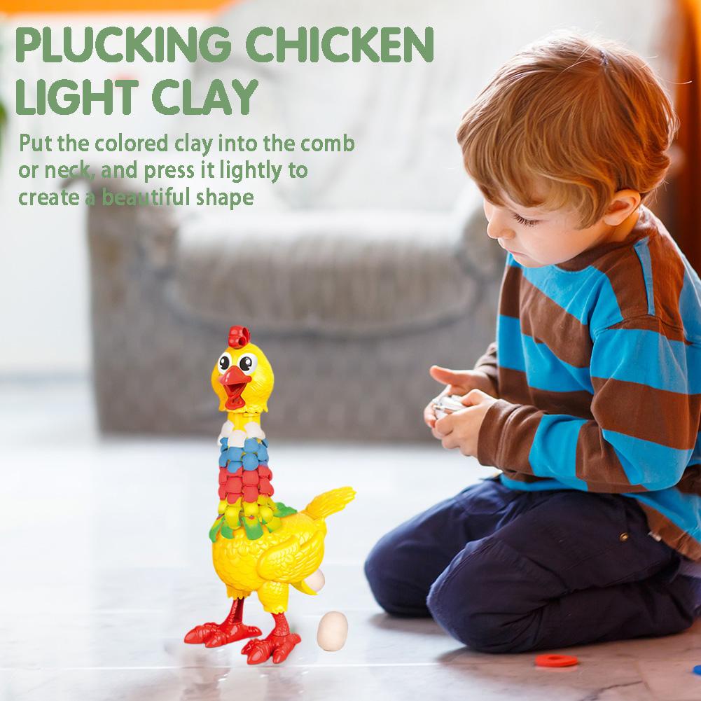 Cabut Ayam Tanah Liat Ringan Mainan Rumah Bermain Anak Cetakan Ayam Berwarna Clay Lumpur Handmade C2S9