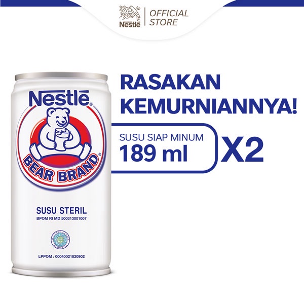 

BEAR BRAND Susu Kaleng Susu Beruang Susu Steril 189ml x 2 pcs