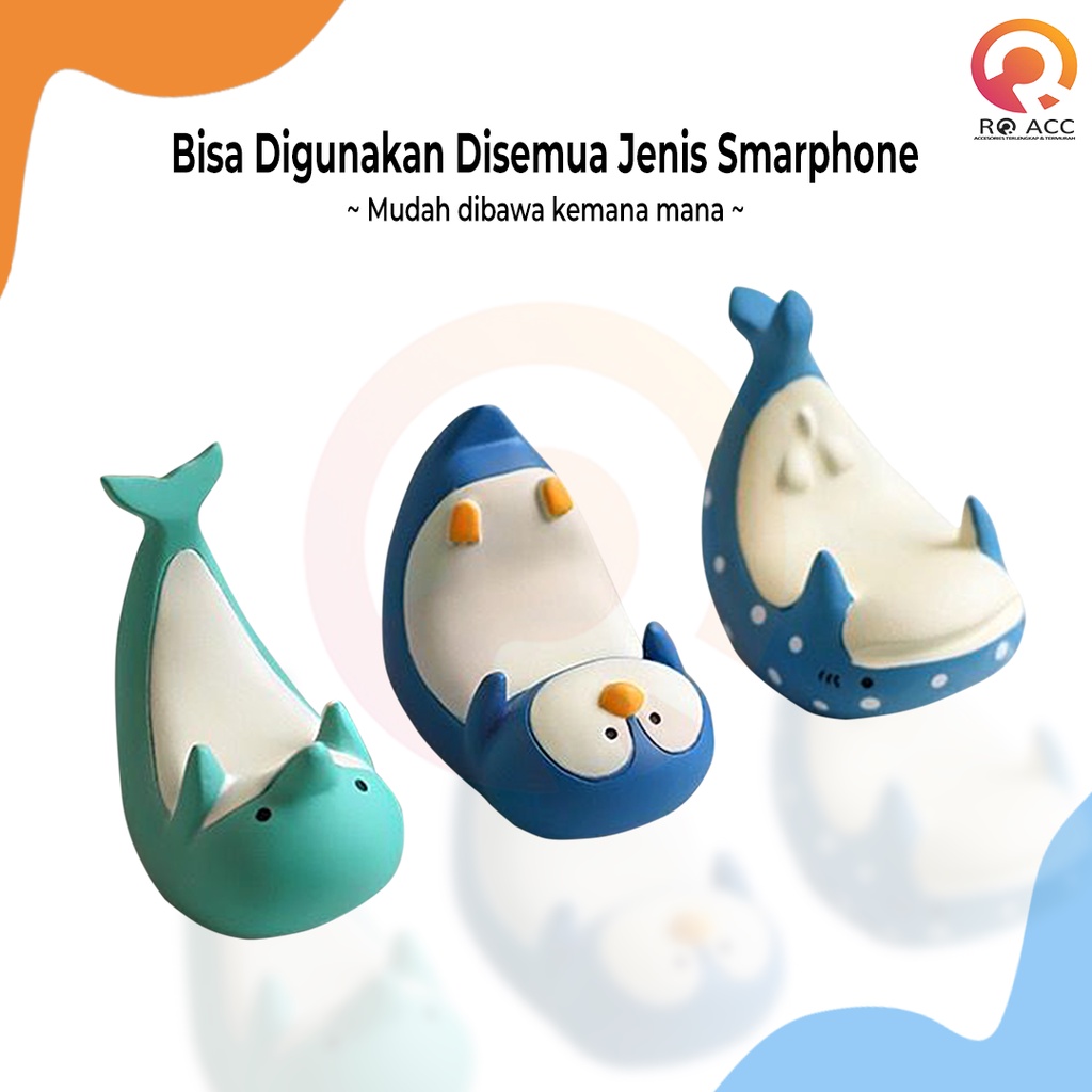 [RO ACC] ZAKKA RESINS PHONE STAND HOLDER HP FISH ANIMAL DECORATION