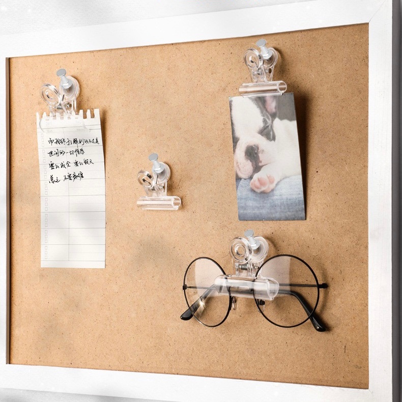 

1pc Klip Binder Kertas Transparan Aesthetic Paper Clip Plastik Bening Klip Penjepit Kertas 3