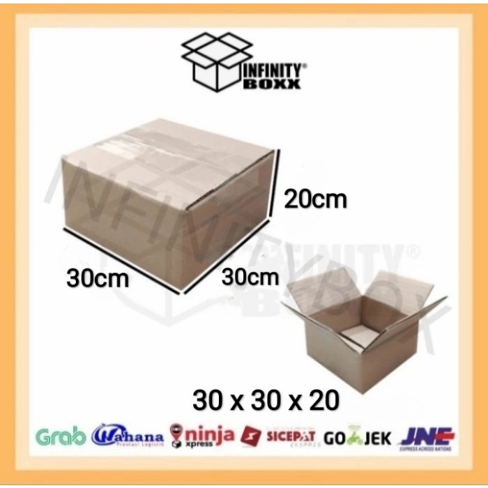 

kardus box packaging packing 30x30x20 cm POLOS SHEET