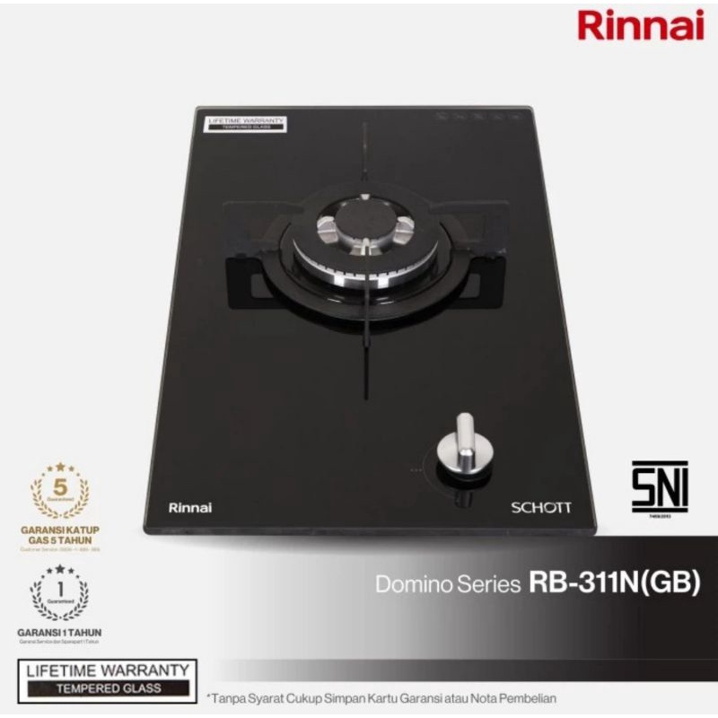 Kompor Gas Tanam 1 Tungku Rinnai RB 311 N (GB)