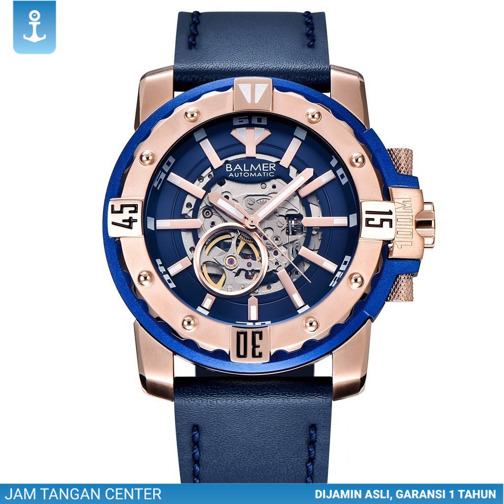 BALMER Jam Tangan Pria Analog B-7990MA - With Genuine Leather Strap