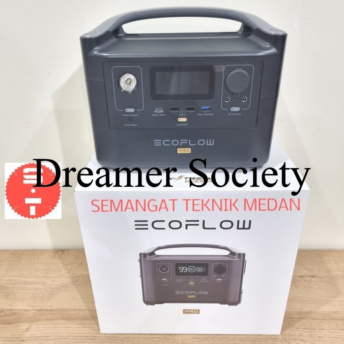 Berkualitas ECOFLOW RIVER PRO CHARGING PORTABLE POWER STATION 720Wh 600W TGM871