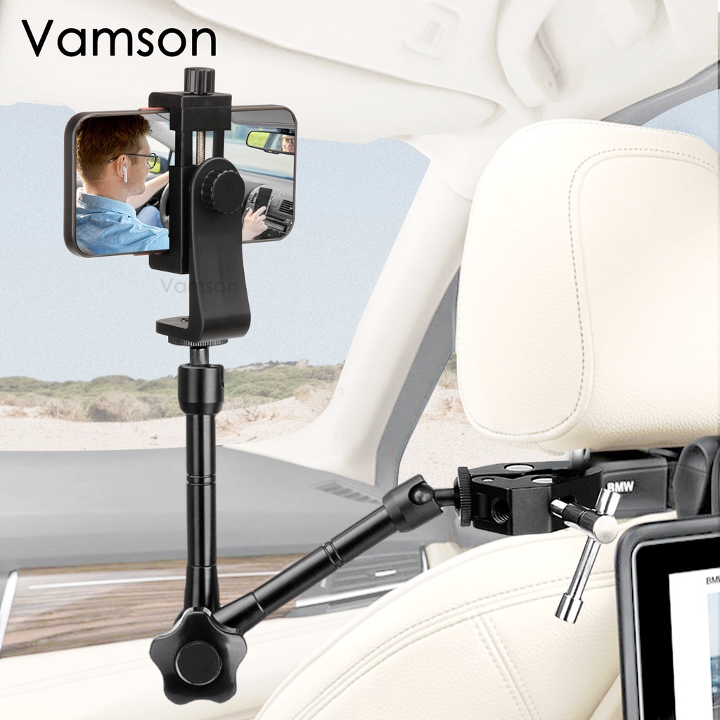 Holder Ponsel Sandaran Kepala Mobil 360 Dudukan Hp Di Headrest Mobil Untuk Car Vlog Dapat