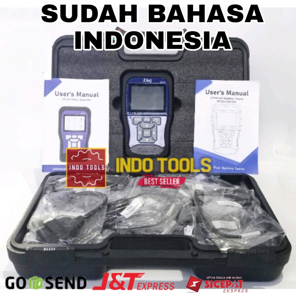 [ Lengkap ] Jdiag M100 Bahasa Indonesia Scanner OBD2 Motor Injeksi Diagnostik ECU ABS Uji Baterai Di