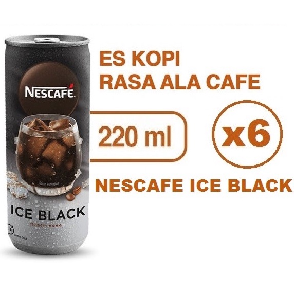 

Kopi Nescafe Kaleng ICE BLACK 1 PAKET ISI 6 x @220ml ORIGINAL