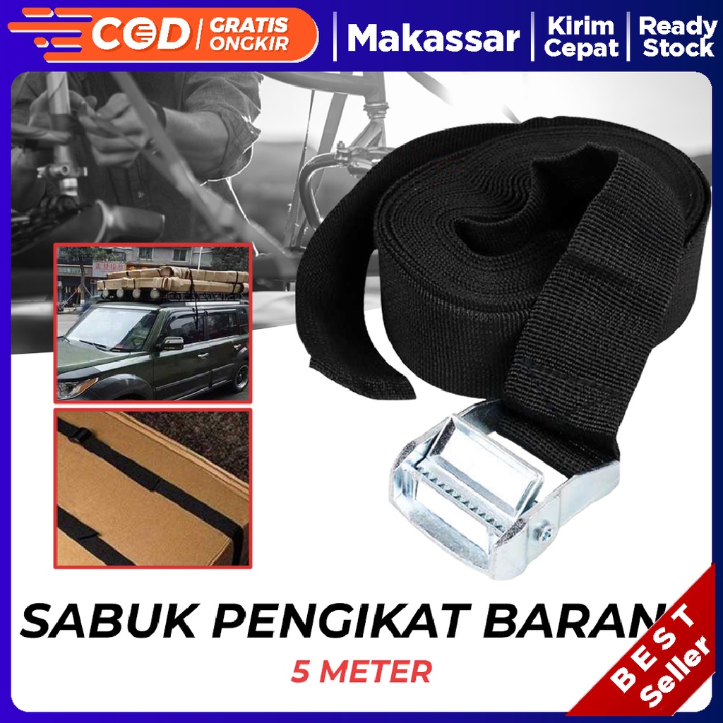 Sabuk Pengikat Barang / Tali Strap Pengikat Barang Sabuk Cargo Belt Rope 5M