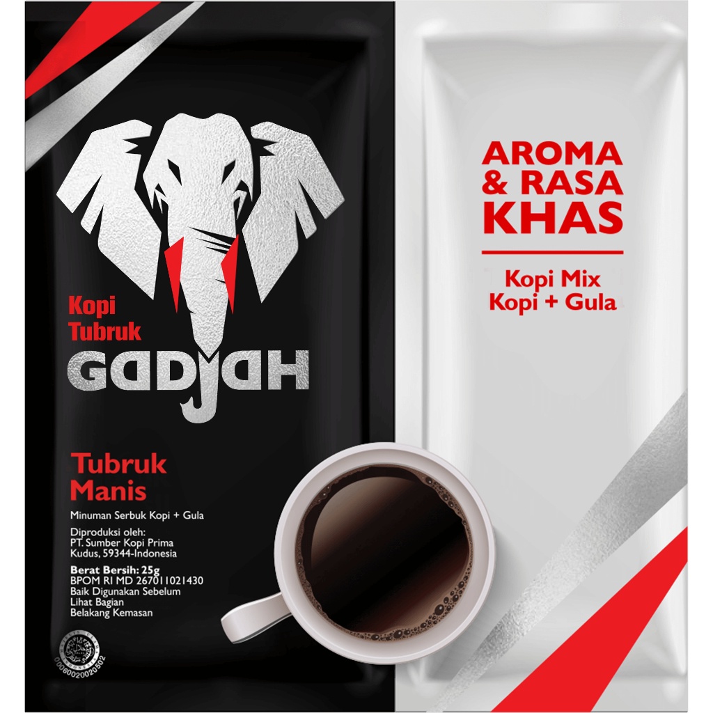 

Gadjah Kopi + Gula Terpisah Kopi Mix Tubruk Promo 2 gratis 1 - 1 dus isi 12 renceng