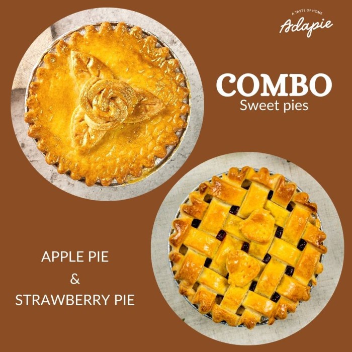 

Combo Apple pie - CLASSIC APPLE PIE & STRAWBERRY PIE 10CM