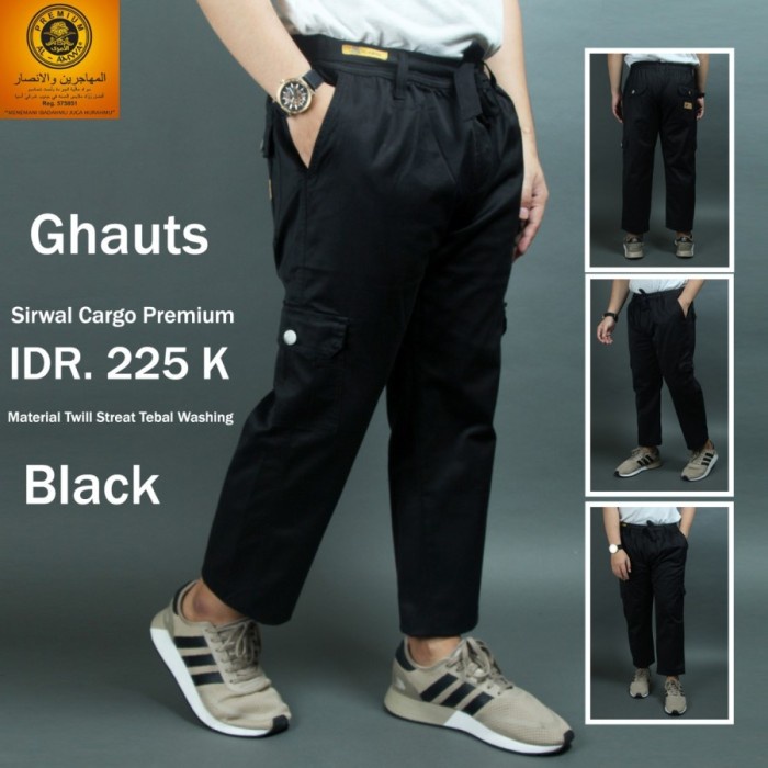 Al Amwa -  Celana Sirwal Cargo Sirwal Cargo Celana Kargo Al Amwa Premium - Celana Sirwal Cargo Al Am