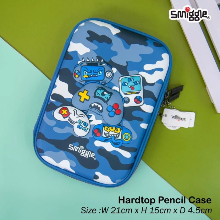 

[HK-0329] Smiggle Hard Pencil Case - Kotak Pensil Smiggle - Nitendo Blue