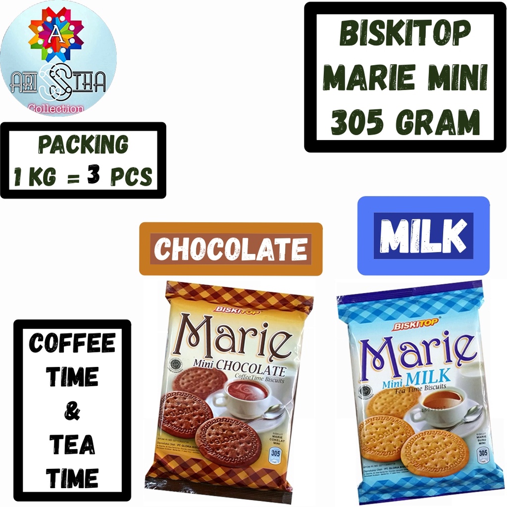 Biskitop Biskuit Marie Mini 300 Gram