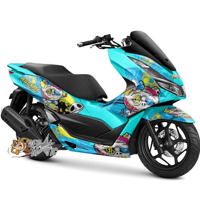 Decal PCX Full Body - Stiker Full Body Motor Honda PCX 160 / PCX150 Hello Kitty Zombie