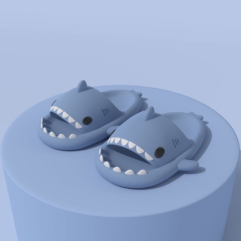 Shark slippers couple cute cartoon