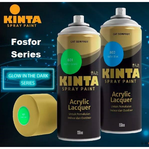 Cat Semprot pilox KINTA GLOW IN THE DARK pilok fosfor paint aerosol