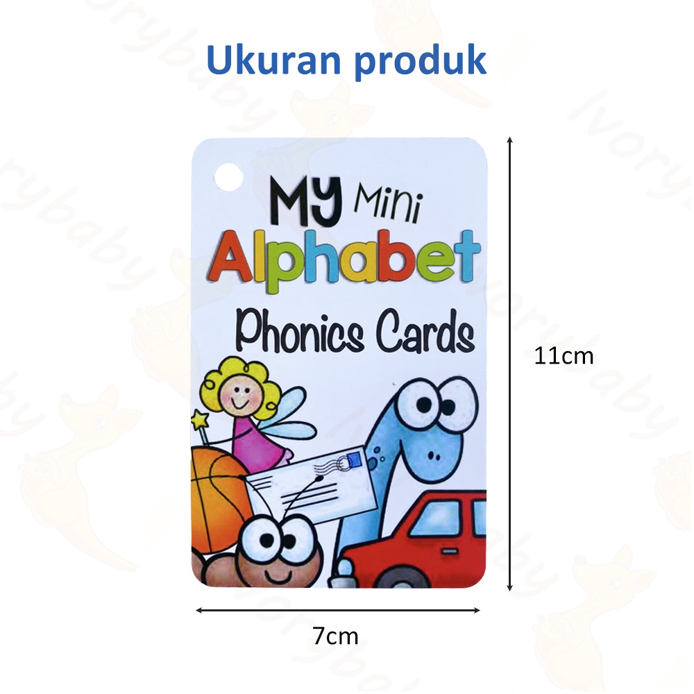 Ivorybaby Flash card anak isi 27 Mainan edukasi flashcard kartu anak tahan air